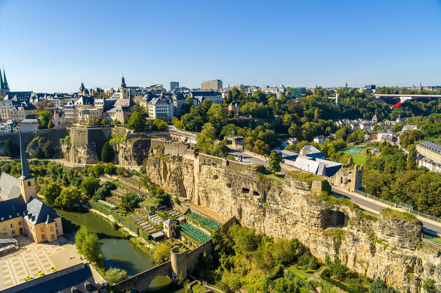 Les toits de Luxembourg-Ville au-dessus de l’Alzette
